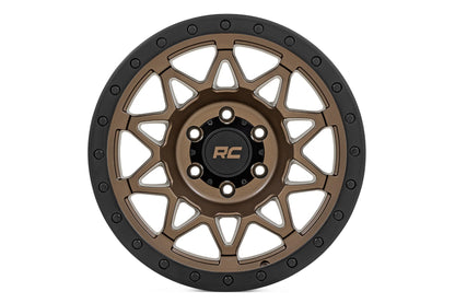 Rough Country 78 Series Wheel | Simulated Beadlock | Bronze/Black | 18x9 | 5x5 | 0mm