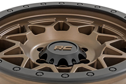Rough Country 78 Series Wheel | Simulated Beadlock | Bronze/Black | 18x9 | 5x5 | 0mm