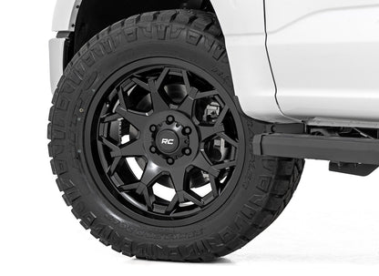Rough Country 80 Series Wheel | One-Piece | Semi Gloss Black | 20x9 | 8x165 | 0mm