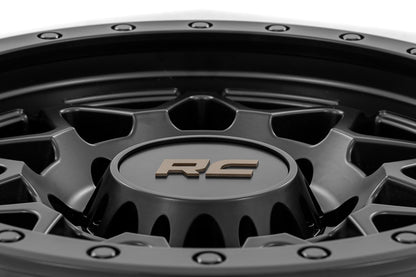 Rough Country 78 Series Wheel | Simulated Beadlock | Black | 18x9 | 8x170 | 0mm