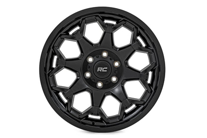 Rough Country 80 Series Wheel | One-Piece | Semi Gloss Black | 20x9 | 8x165 | 0mm