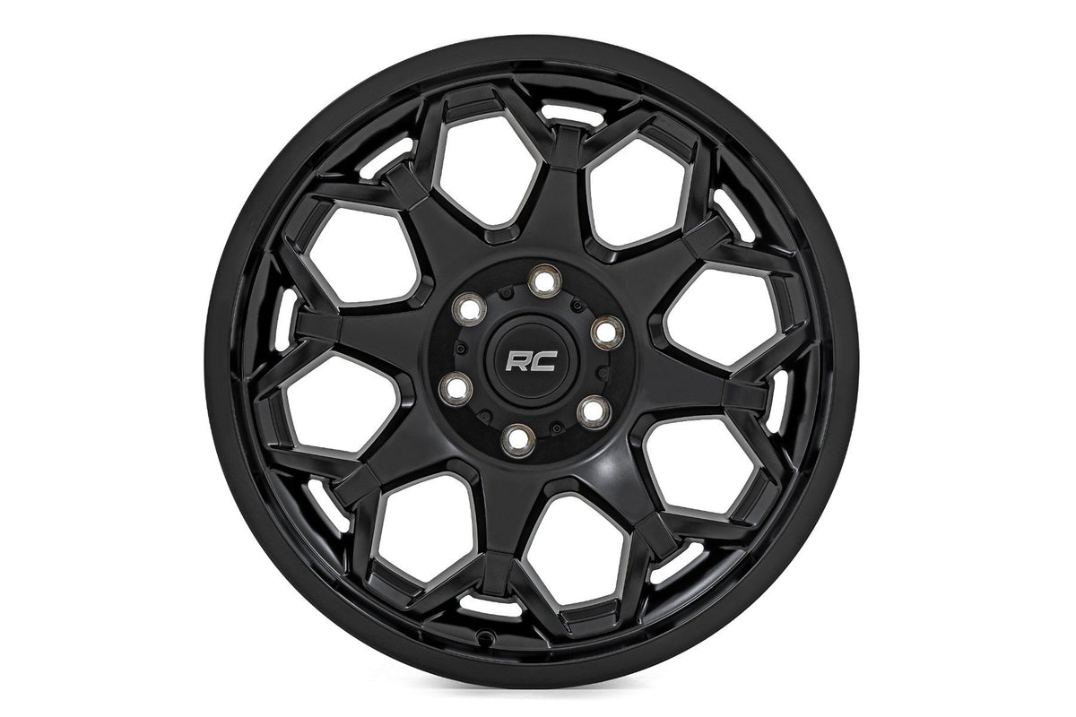 Rough Country 80 Series Wheel | One-Piece | Semi Gloss Black | 20x10 | 5x5 | -25mm