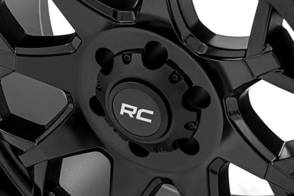 Rough Country 80 Series Wheel | One-Piece | Semi Gloss Black | 20x10 | 5x5 | -25mm