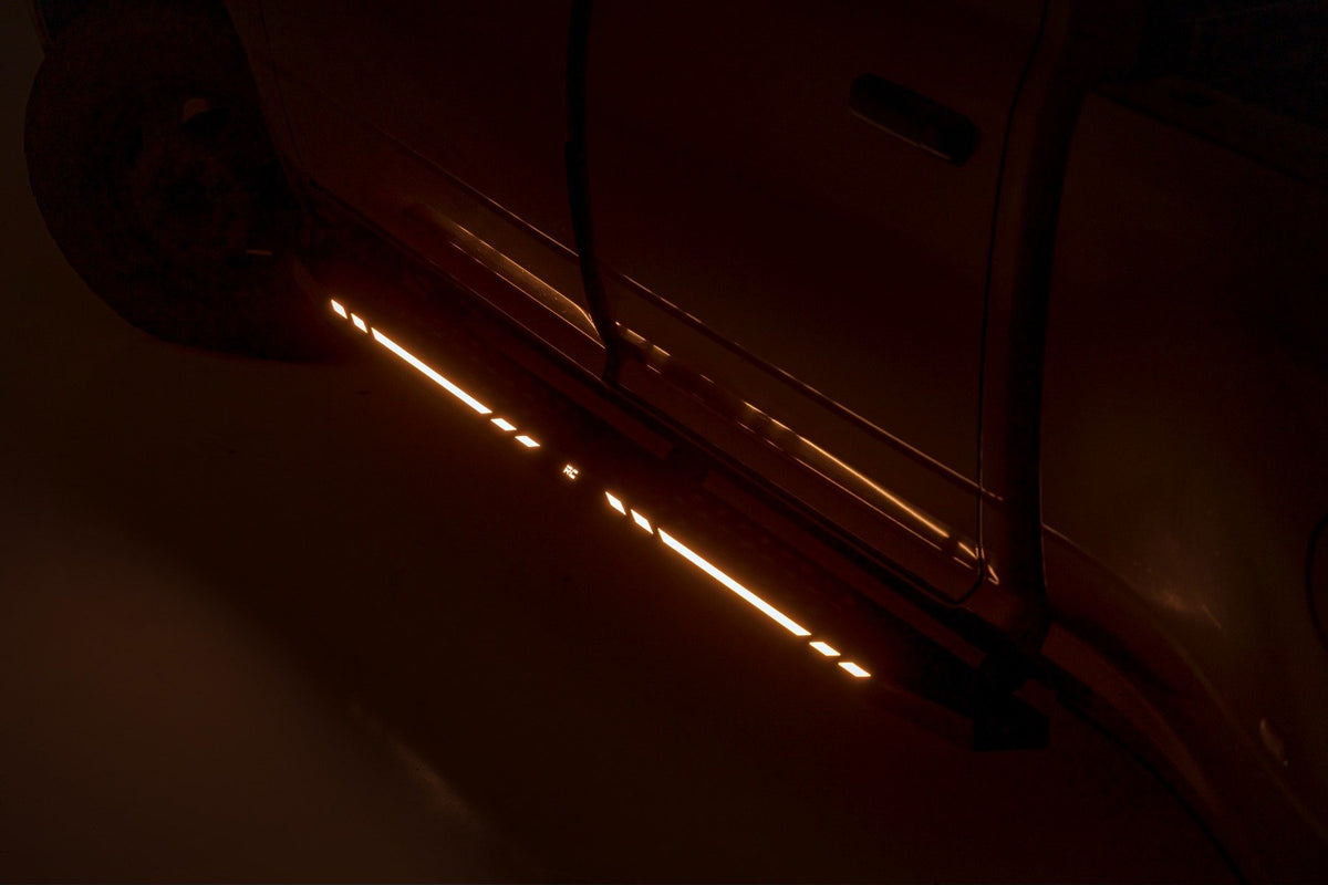 AC2 Running Boards | Amber/White | Crew Cab | Ram 1500/2500/3500 2WD/4WD (2010-2025 & Classic)