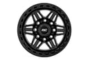 Rough Country 76 Series Wheel | Simulated Beadlock | Gloss Black | 17x9 | 5x5 | -12mm