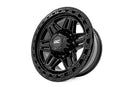 Rough Country 76 Series Wheel | Simulated Beadlock | Gloss Black | 17x9 | 6x5.5 | -12mm