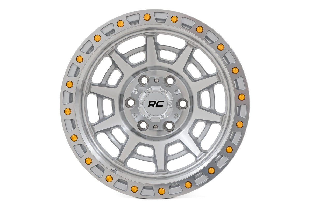 Rough Country 85 Series Wheel | Simulated Beadlock | Full Machine | 17x9 | 6x5.5 | -12mm