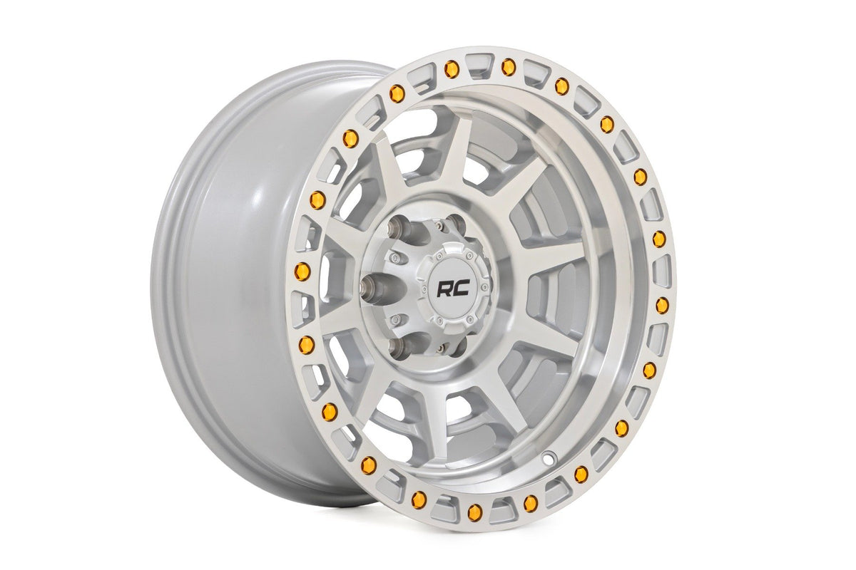 Rough Country 85 Series Wheel | Simulated Beadlock | Full Machine | 17x9 | 6x5.5 | -12mm