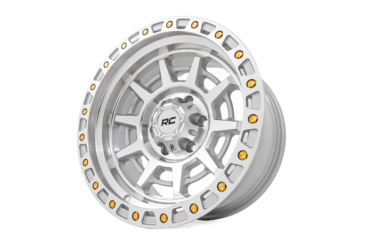 Rough Country 85 Series Wheel | Simulated Beadlock | Full Machine | 17x9 | 6x5.5 | -12mm