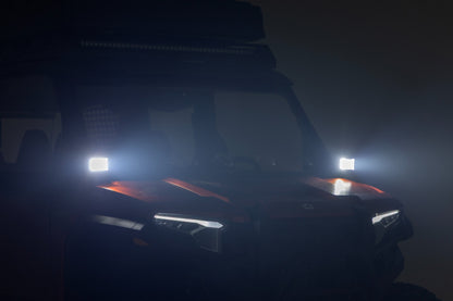 LED Light Kit | Front Mount | 2" Black Pair | White DRL | Polaris XPEDITION XP 5