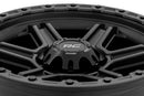 Rough Country 79 Series Wheel | One-Piece | Semi Gloss Black w/Gunmetal Ring | 17x8.5 | 6x5.5 | 0mm
