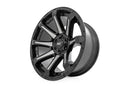 Rough Country 81 Series Wheel | One-Piece | Semi Gloss Black w/machined spokes | 20x10 | 6x5.5 | -19