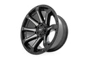 Rough Country 81 Series Wheel | One-Piece | Semi Gloss Black w/machined spokes | 20x9 | 5x5.5 | 0mm