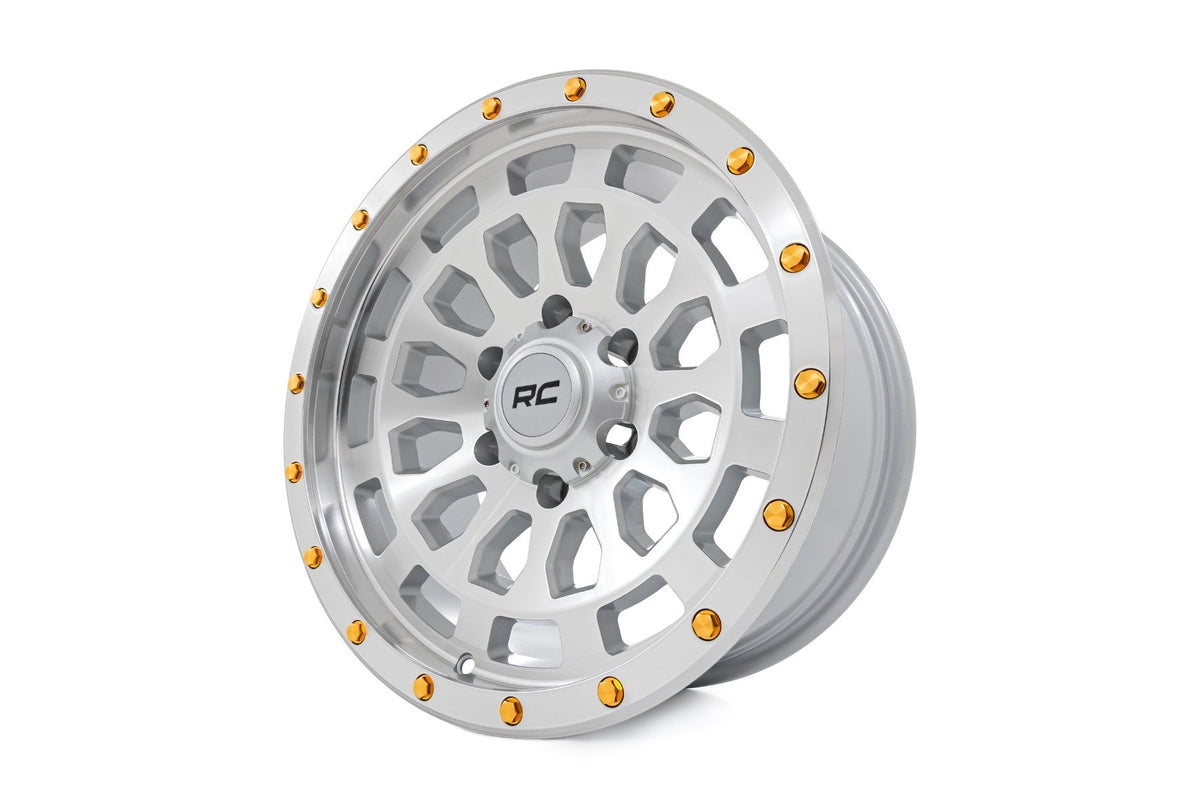 Rough Country 87 Series Wheel | Simulated Beadlock | Full Machine | 17x8.5 | 5x5 | +0mm