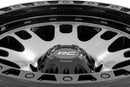 Rough Country 82 Series Wheel | One-Piece | Machined Semi Gloss Black | 17x9 | 5x4.5 | -12mm