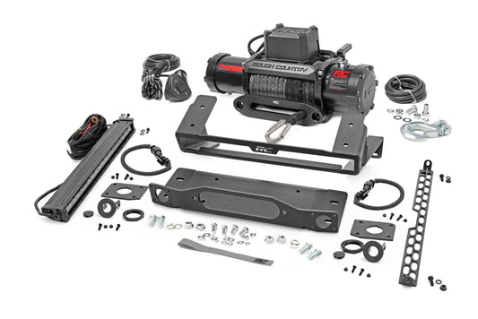 High Winch Mount | All Models | 12000S | 20 Inch Black Single Row LED | Ford Bronco (21-25)