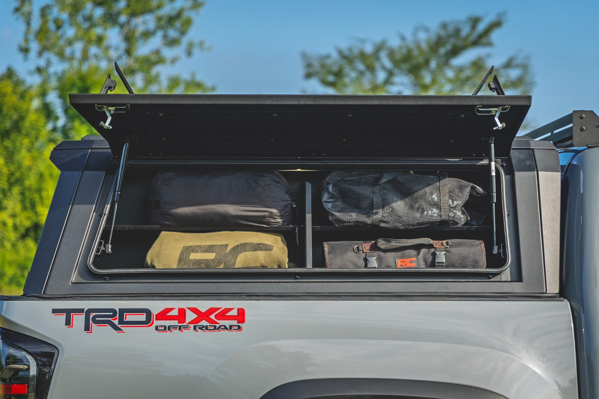 Bed Cap Side Shelf Storage Bin | Passengers Side | Toyota Tacoma (16-23)
