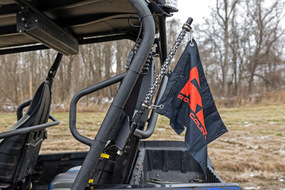 Whip Mount | Cage | 4' Multl-Color LED Whip Pair | Kawasaki Teryx4 800