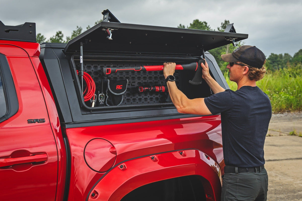 Bed Cap Molle Panel Side Storage Bin | Drivers Side | Toyota Tacoma (16-26)