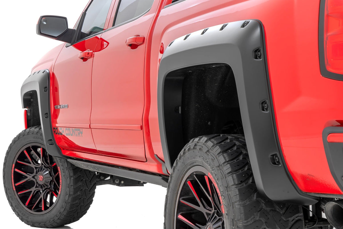 Pocket Fender Flares | 6'7" & 8' Bed | Chevy Silverado 1500 (14-18)/Silverado 2500 HD (15-19)