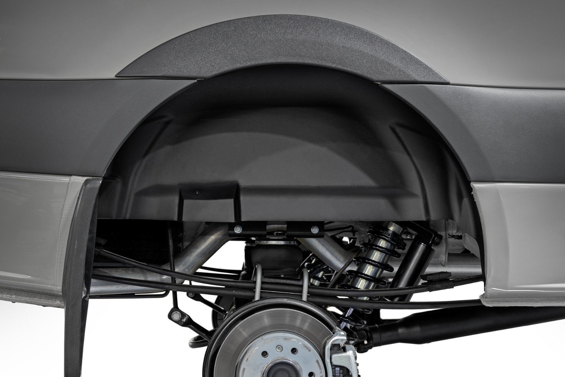 Sprinter With Rear Wheel Off Rear Wheel Well Liners | Mercedes-Benz Sprinter 3500 (19-22)/Sprinter