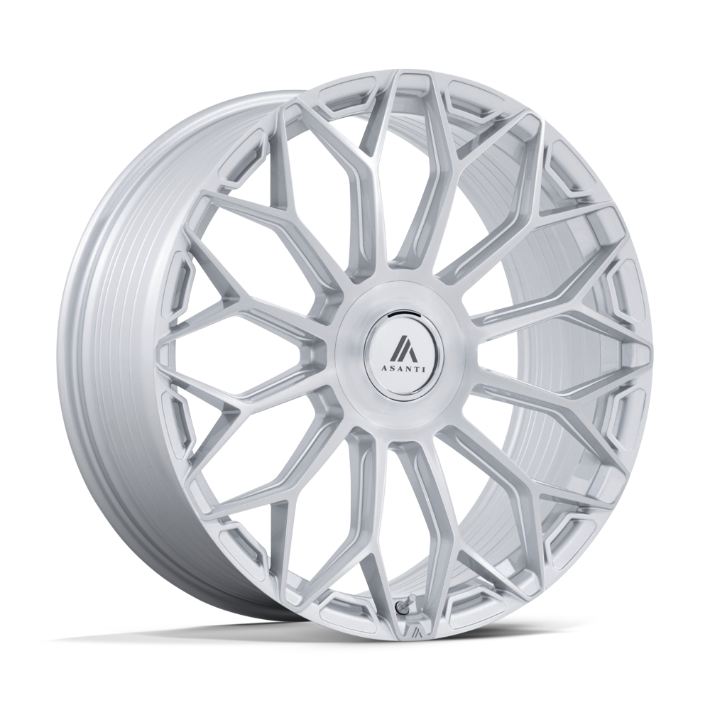 Asanti Black Envoy 24" - 6-Lug 6x5.5 — GLOSS SILVER W/ BRUSHED FACE