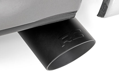 Exhaust Tip | Black | RC Logo | 2.5-3.125 Inch Pipe