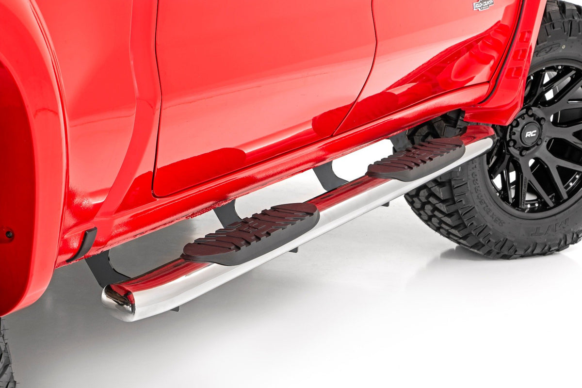 Oval Nerf Steps | Stainless | Crew Cab | Chevy/GMC 1500/2500HD/3500HD (19-26 & Refresh)