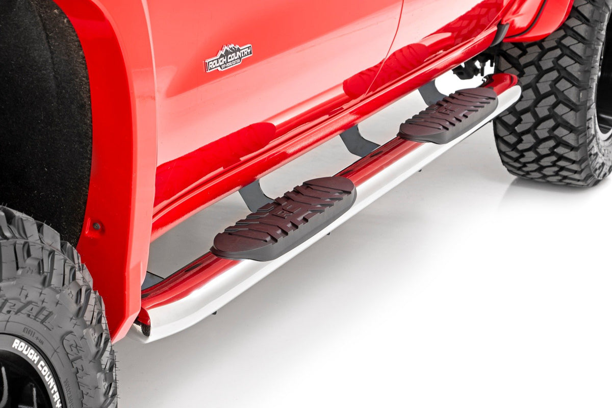 Oval Nerf Steps | Stainless | Crew Cab | Chevy/GMC 1500/2500HD/3500HD (19-26 & Refresh)