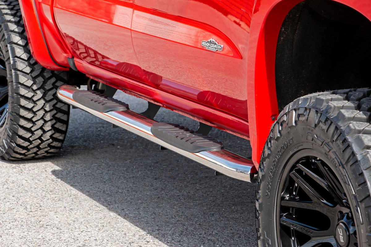 Oval Nerf Steps | Stainless | Crew Cab | Chevy/GMC 1500/2500HD/3500HD (19-26 & Refresh)
