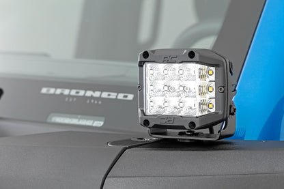 LED Light Kit | Ditch Mount | 2" Black Pair | White DRL | Ford Bronco (21-25)
