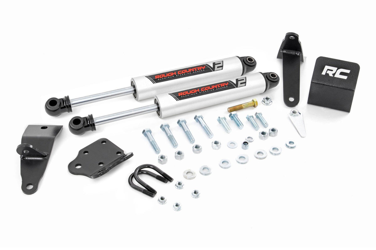 V2 Steering Stabilizer | Dual | 2-8 Inch Lift | Ram 2500 (10-13)/3500 (10-12)