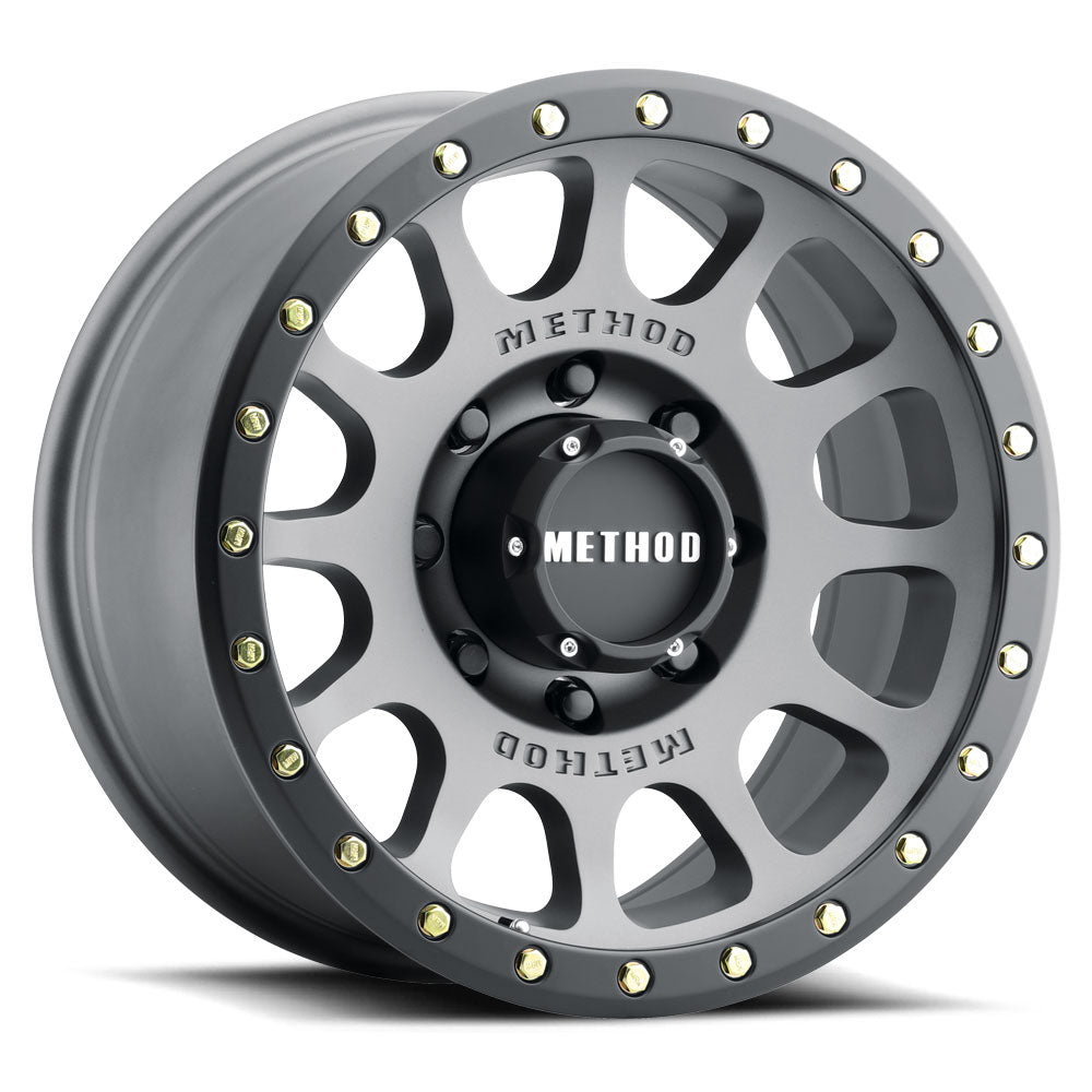 Method 305 NV - 8-Lug 8x6.5 — Titanium - Matte Black Lip