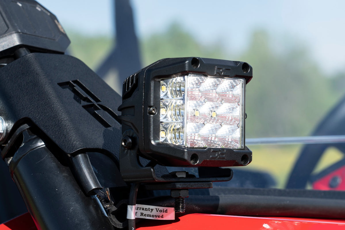 LED Light Kit | Cage Mount | 2" Black Pair | Amber DRL | Honda Talon 1000