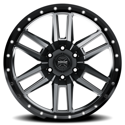 Torque Pritchett | Anthracite w/Black Lip | 17x9 | 6x5.5 | 0mm