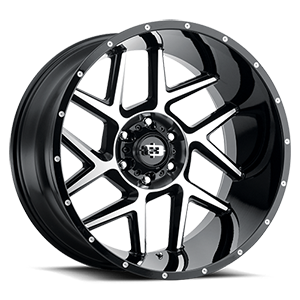 Vision Wheel - Style 360 - 5-Lug 5x127 — Gloss Black Machined Face