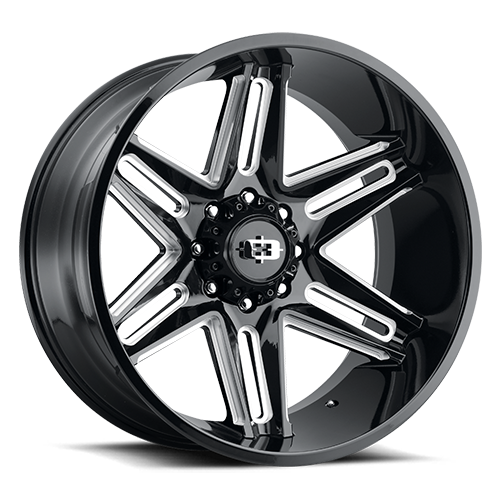 Vision Wheel - Style 363 - 6-Lug 6x139.7 — Gloss Black Milled Spoke