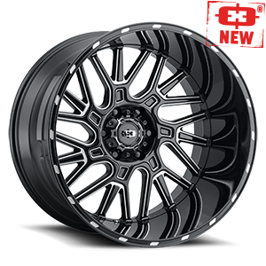 Vision Brawl - 8-Lug 8x165.1 — Gloss Black Milled Spoke