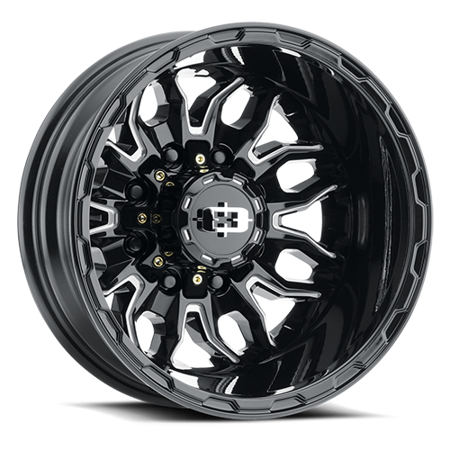 Vision Korupt - 8-Lug 8x210 — Gloss Black Milled Spoke