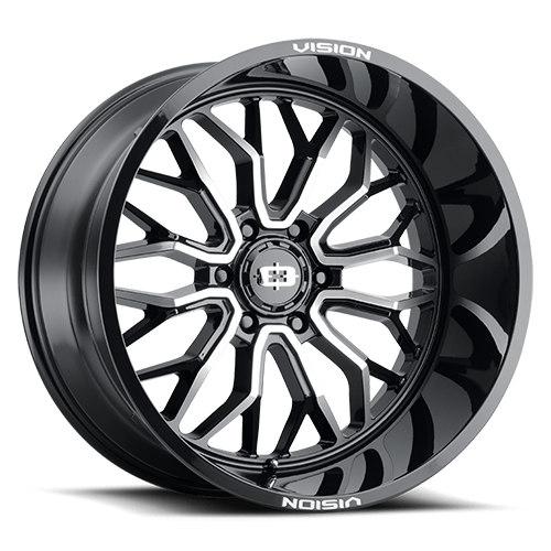 Vision Riot - 8-Lug 8x165.1 — Gloss Black Machined Face