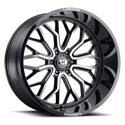 Vision Riot - 6-Lug 6x139.7 — Gloss Black Machined Face