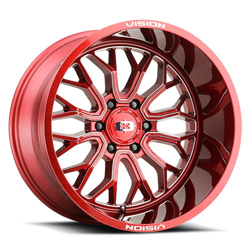 Vision Riot - 8-Lug 8x165.1 — Red Tint Milled Spoke
