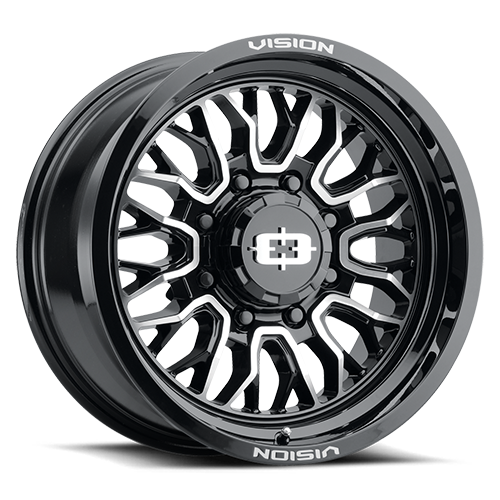 Vision Riot - 8-Lug 8x170 — Gloss Black Machined Face