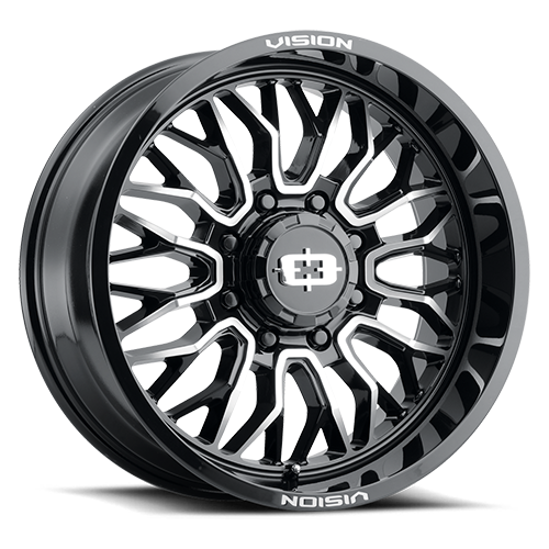 Vision Riot - 8-Lug 8x170 — Gloss Black Machined Face