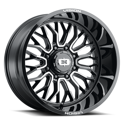 Vision Riot - 8-Lug 8x170 — Gloss Black Machined Face