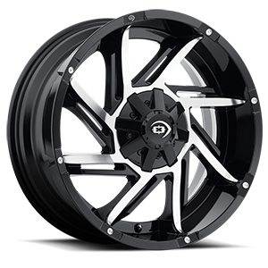Vision Prowler-Gbmf - 5-Lug 5x139.7 — Gloss Black Machined Face