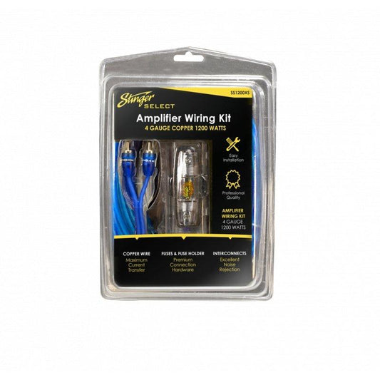 STINGER 4GA COPPER 1200W COMPLETE WIRING KIT