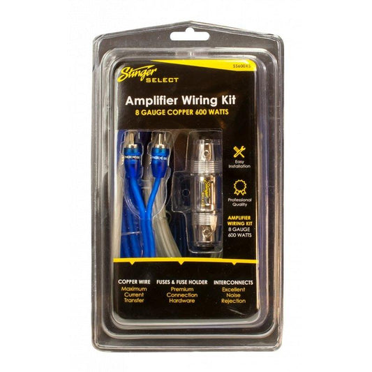 STINGER 8GA COPPER 600W COMPLETE WIRING KIT
