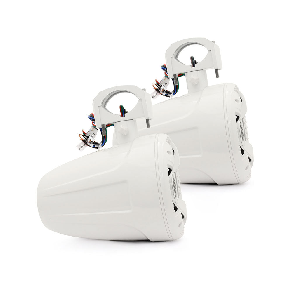 SoundStream Gloss White 8” Wake Tower Speakers