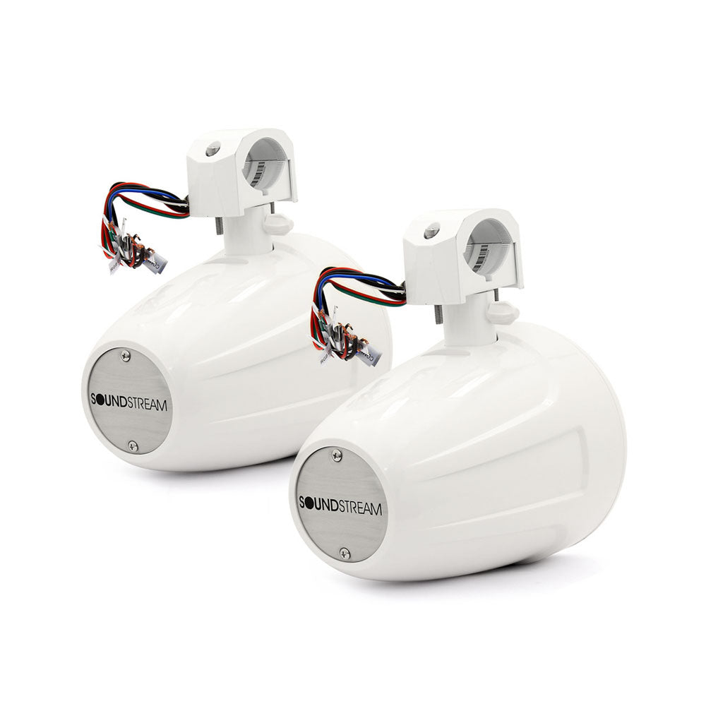 SoundStream Gloss White 8” Wake Tower Speakers